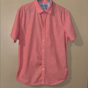 BANANA REPUBLIC luxe stretched poplin.Men's Pink Button Down Shirt